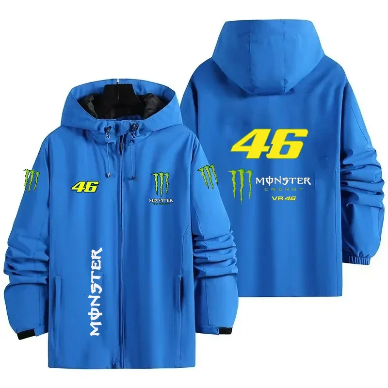 

2026 Spring/Summer Men's and Women's Matching Magic Claw No. 46 Cycling Jacket - Windproof and Waterproof Hooded Motorcycle Suit