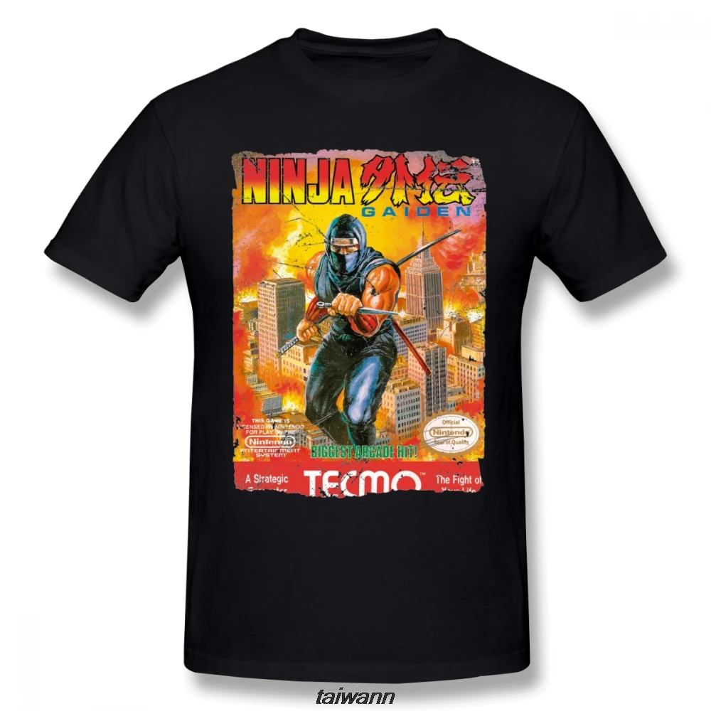 Man NINJA GAIDEN NES COVER Tee Shirt Novelty T Shirt Top design New Arrival Fashion