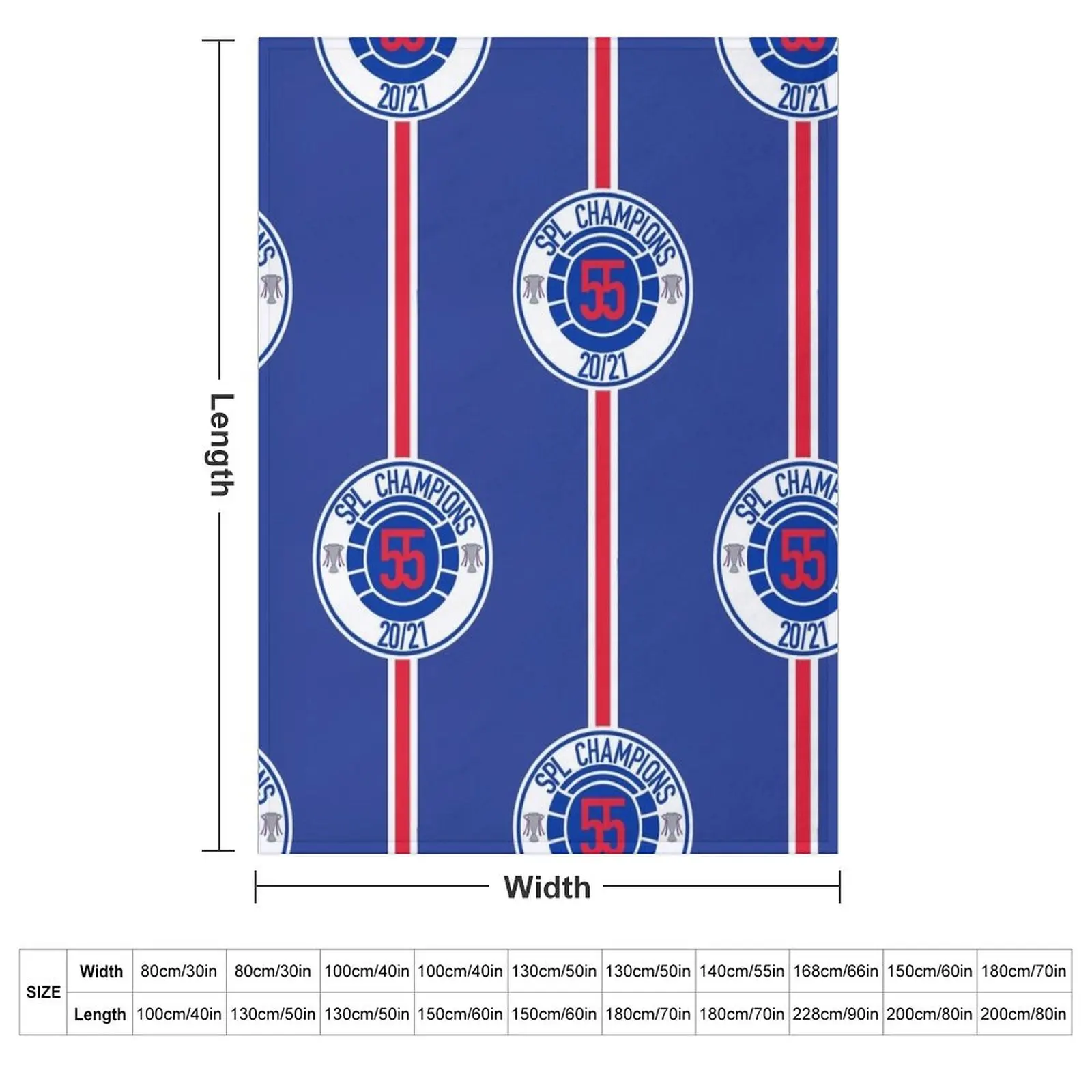 Rangers Fc Champions Mock Badge design Throw Blanket Extra Large Throw Soft Plush Plaid Bed covers Blankets