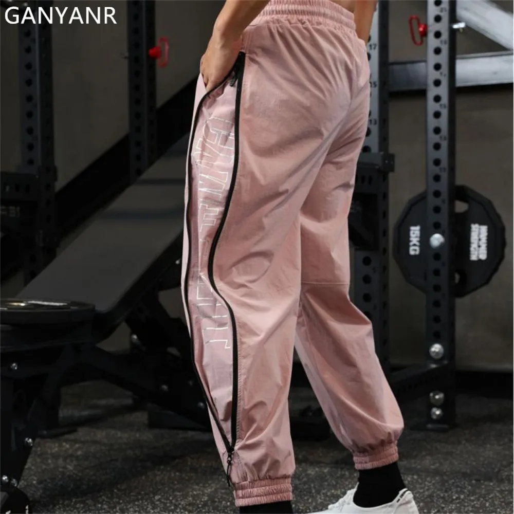 GANYANR Running Jogging Pants Men Sports Sportswear Gym Cargo Training Sweatpants Fitness Exercise Trackpants Trousers Workout