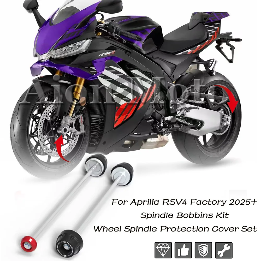 2025 RSV4 Motorcycle Wheel Spindle Protection Cover Set for RSV4 /RR/RF/APRC/Factory Tuono V4 2021-2026