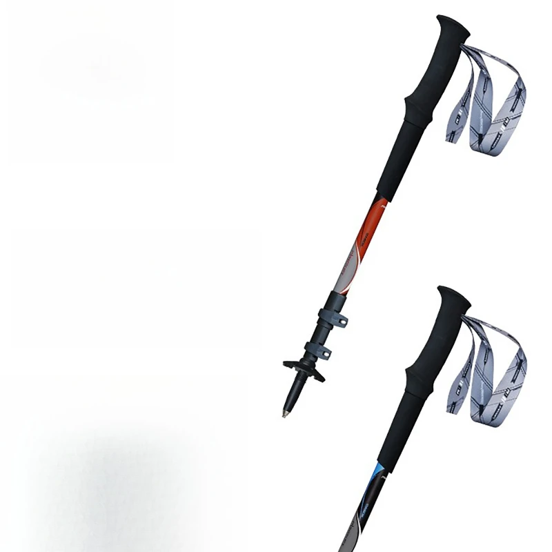 

Ultra-light carbon hiking poles, three carbon fiber telescopic canes, outer lock hiking crutches outdoor equipment