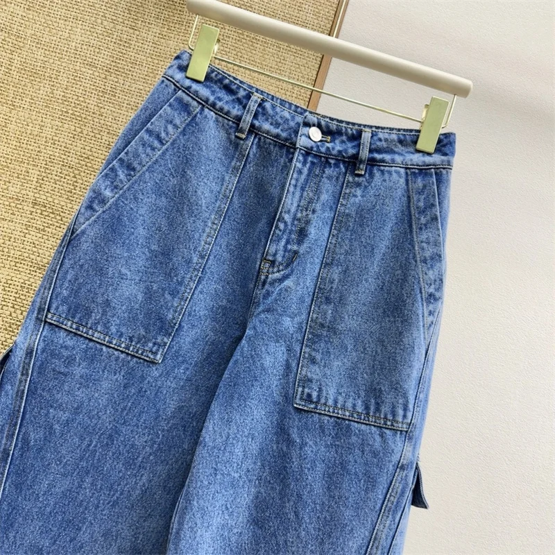 Bild 4: Damenjeans: Neue High-Waist Slim Fit Straight Leg Hosen für den Sommer 2026 – Retro Pure Cotton Wide Leg Denim-Hosen