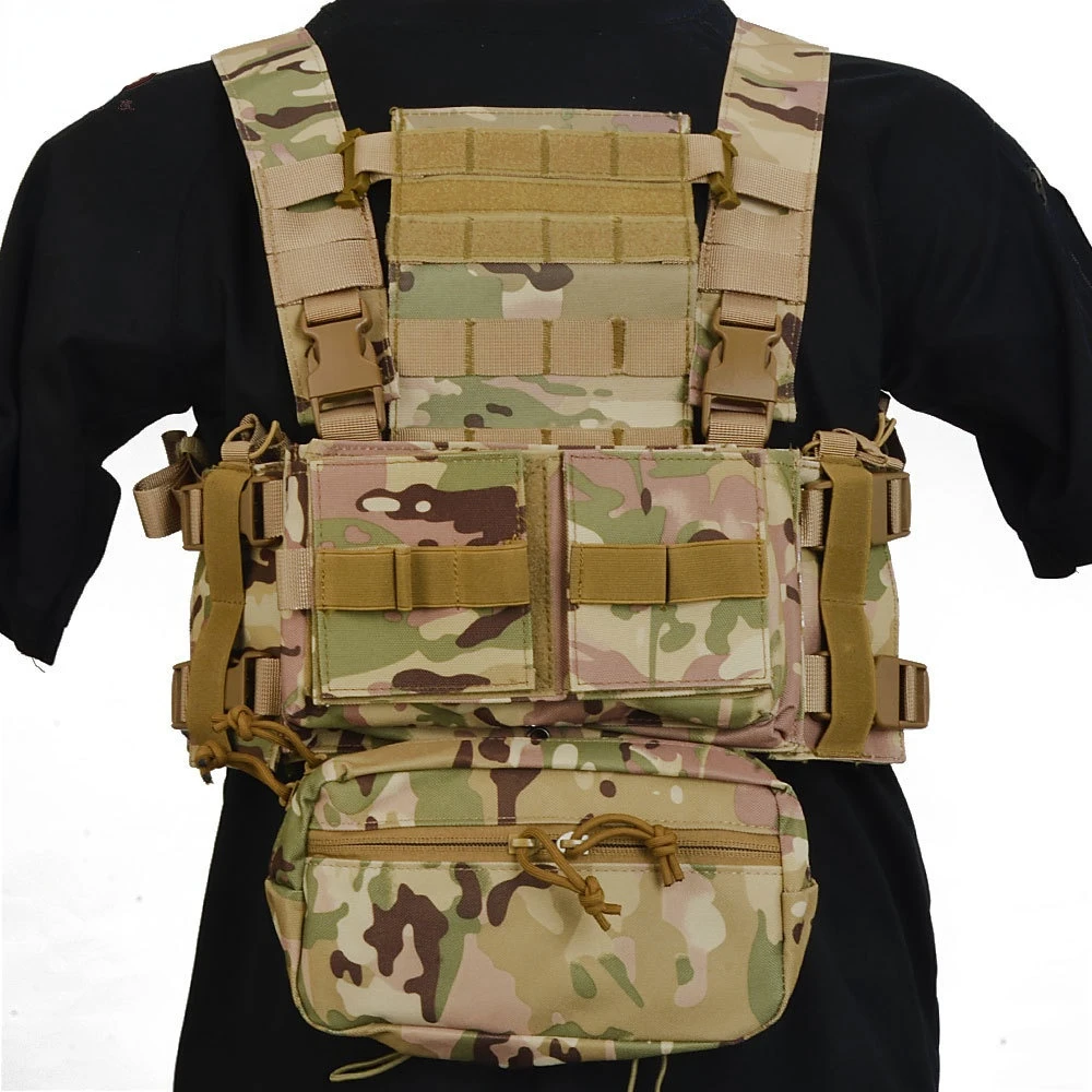 Tactical MK3 Chest Rig Modular Hunting Vest Camo SACK Pouch H Harness M4 AK Magazine Insert Airsoft Paintball Accessories