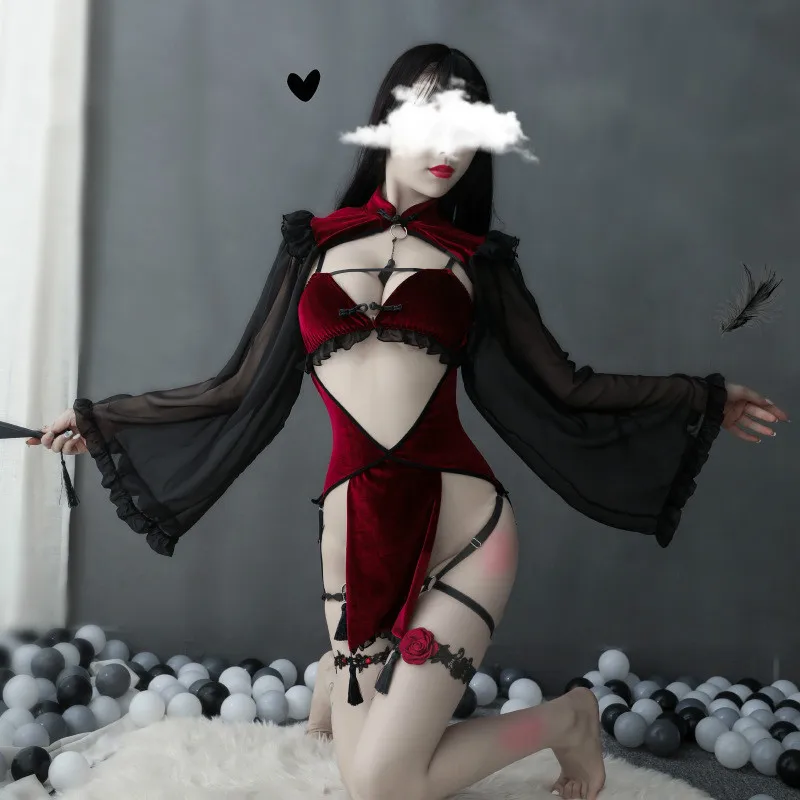 American Clothing Womens Halloween Devil Cosplay Sexy Lingerie Erotic Costumes for Sex See Through Love Live Cosplay Clubwear