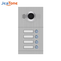 Jeatone Vídeo Doorphone SIP campainha com PoE Night Vision AHD 720P 100 ° Wild View Ângulo Sensor Aluminuim Liga Chamada painel