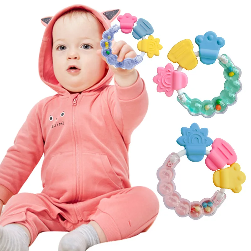 Silikon Beiß ringe für Babys achen Neugeborene kauen Beiß ringe in Lebensmittel qualität Trainings bett Spielzeug Baby Obst Artikel Fütterung