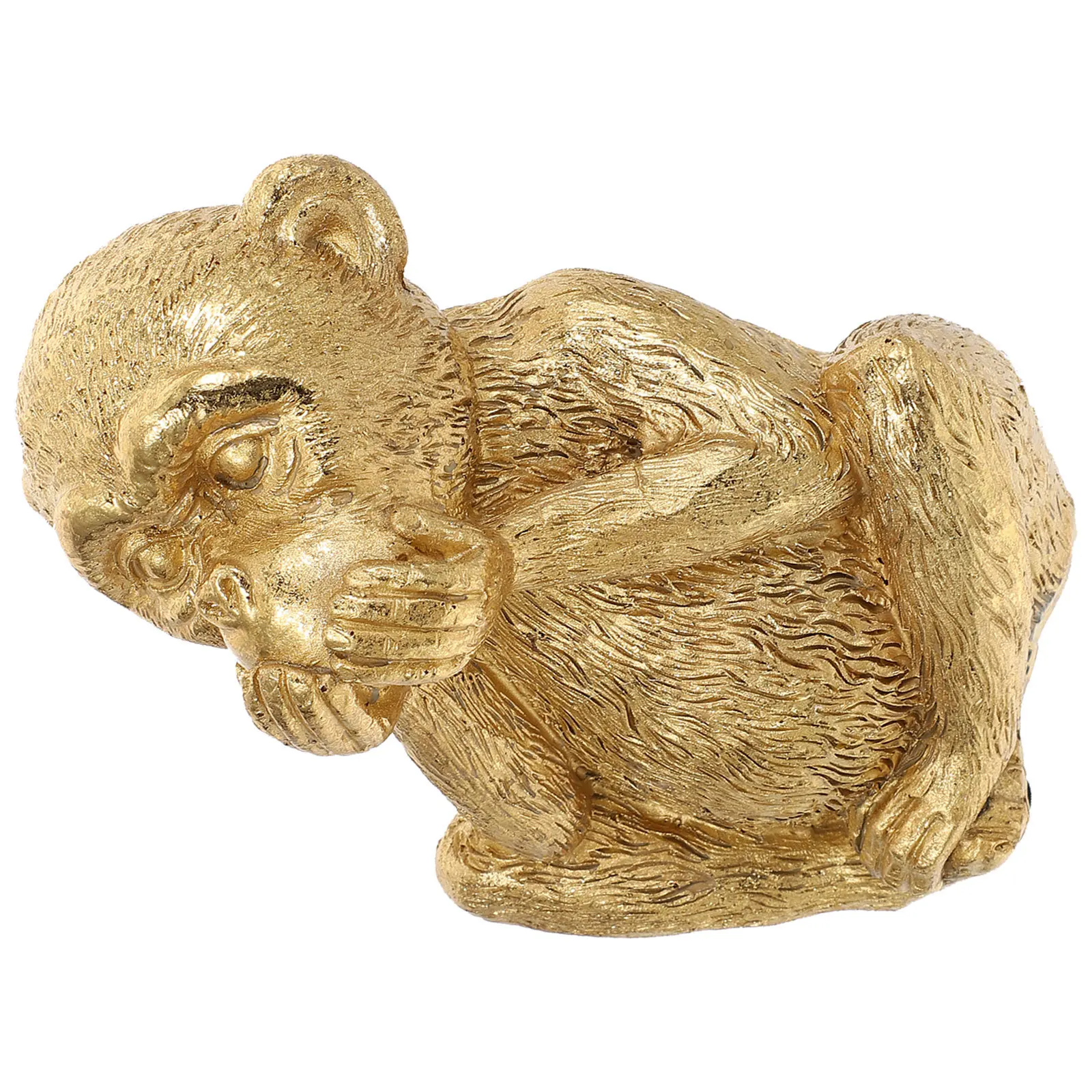

Resin Monkey Adornment Exquisite Decor Home Desktop Ornament Resin Material Mini Size Space Saving Lightweight Portable