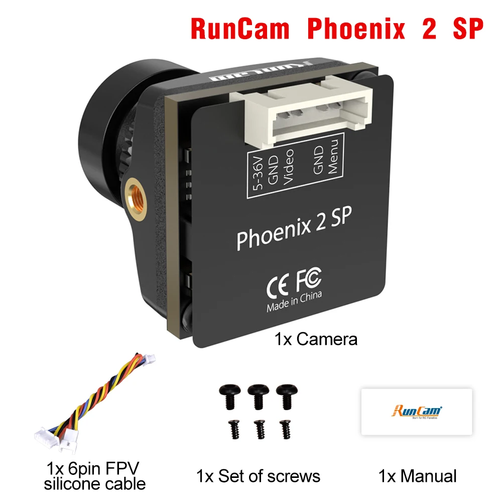 RunCam Phoenix 2 SP FPV Camera 1/2.8 COMS 1500TVL Global WDR 4:3/16:9 NTSC/PAL