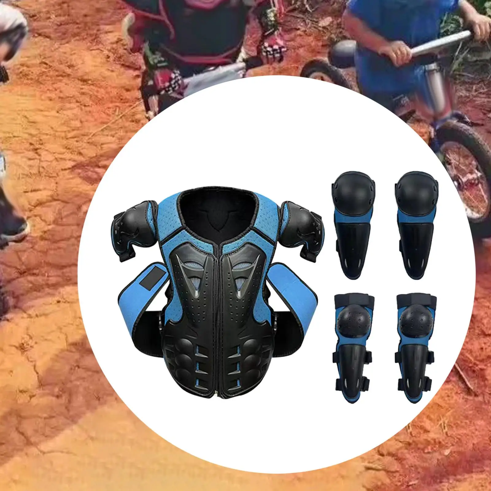 Kids Motorcycle Armor Suit Breathable Mesh Jacket Protective Gear for Mountain Biking and Cycling