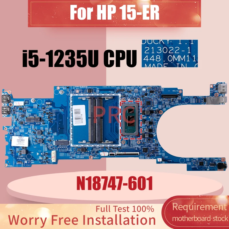 

For HP Pavilion 15-ER Laptop Motherboard 213022-1 N18747-601 SRLFQ i5-1235U Notebook Mainboard Tested