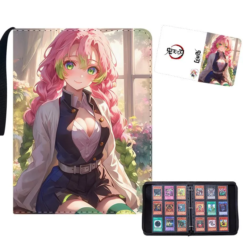 400/900pcs Demon Slayer Card Album Book Folder 4/9 Card Slots Collections Zipper Double Pocket Card Binder Holder