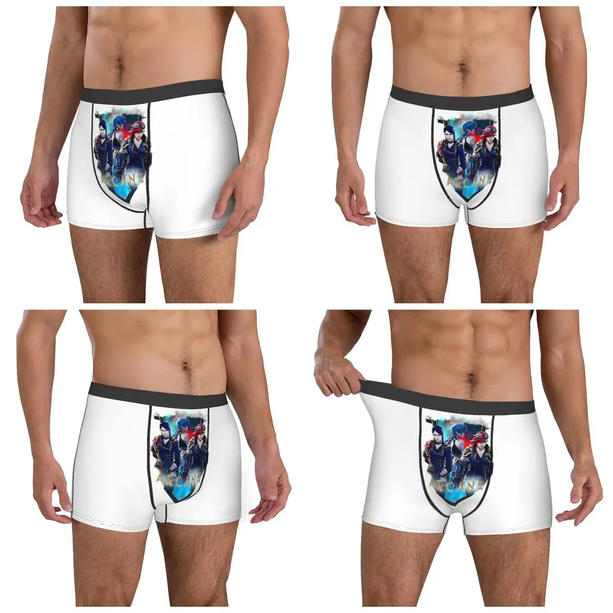 الملاكم السراويل السراويل غامض أنيمي السادس Jinx سراويل الرجال الملابس الداخلية الناعمة لهدايا صديقها رجل أوم