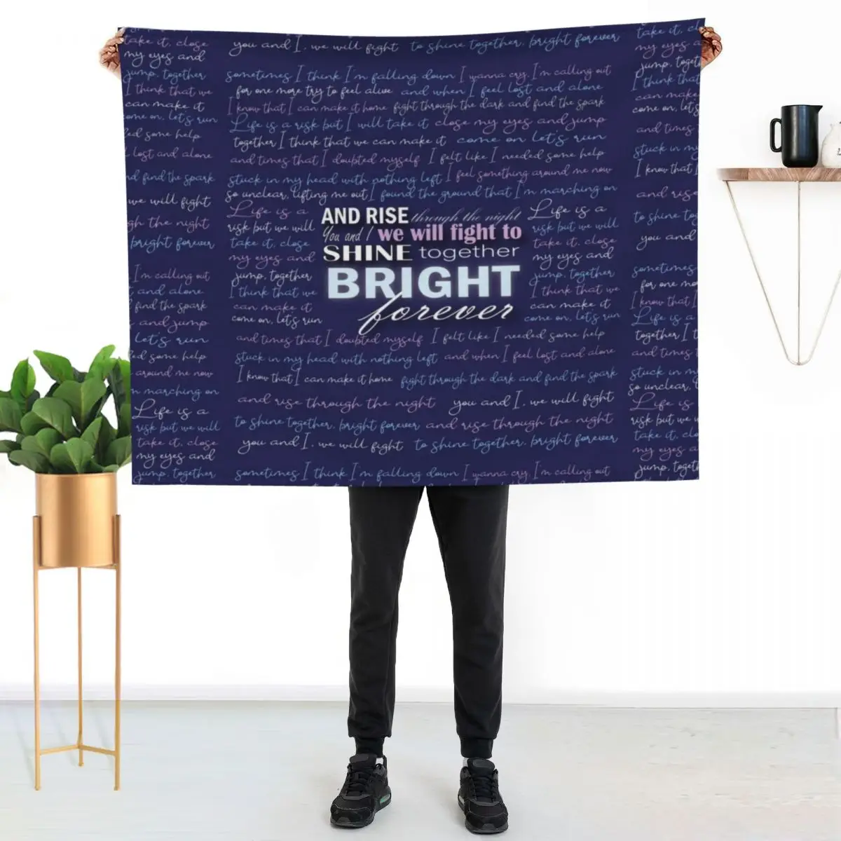Bright Julie and the Phantoms Lyric Poster Throw Blanket for winter anime Quilt Hairys warm for winter Blankets