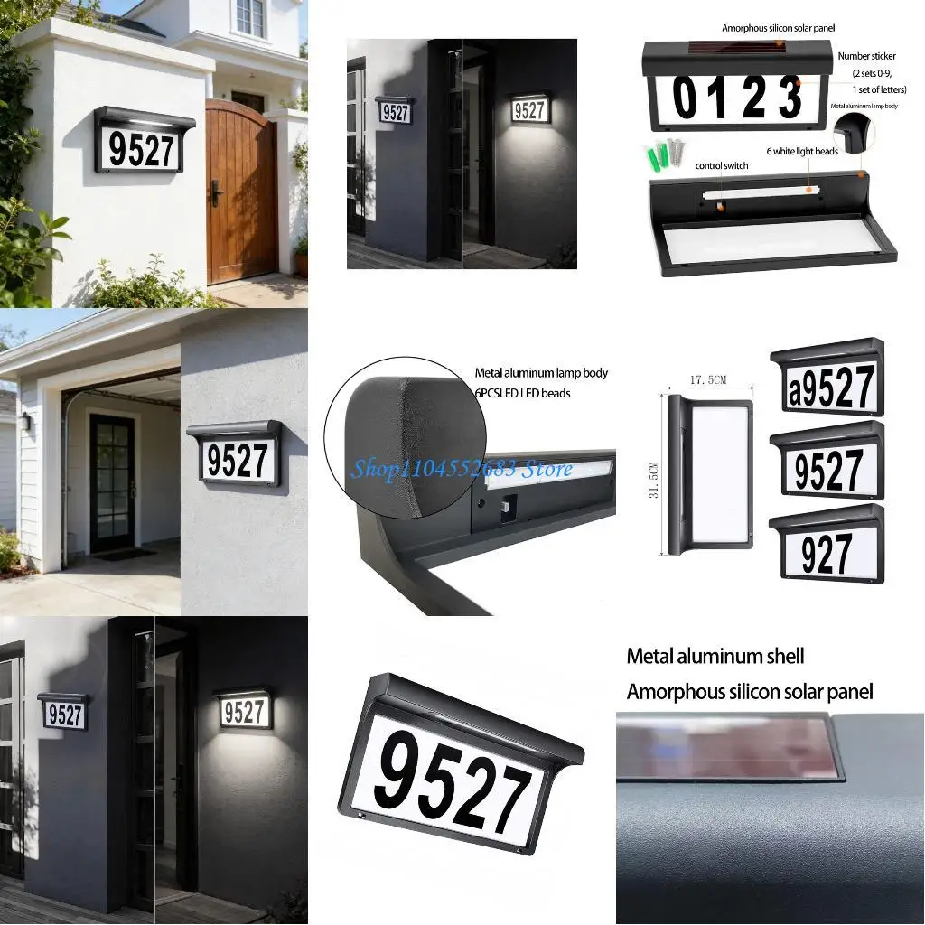 

Y6GD Weather Immune Solar Number Sign Including Strong Gluey Substance