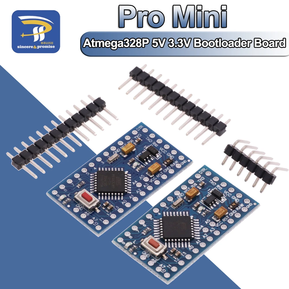1 pz Pro mini Atmega328 Pro Mini 328 Mini ATMEGA328P 3.3V 8MHz 5V 16Mhz per Arduino compatibile Nano CP2102 FT232RL