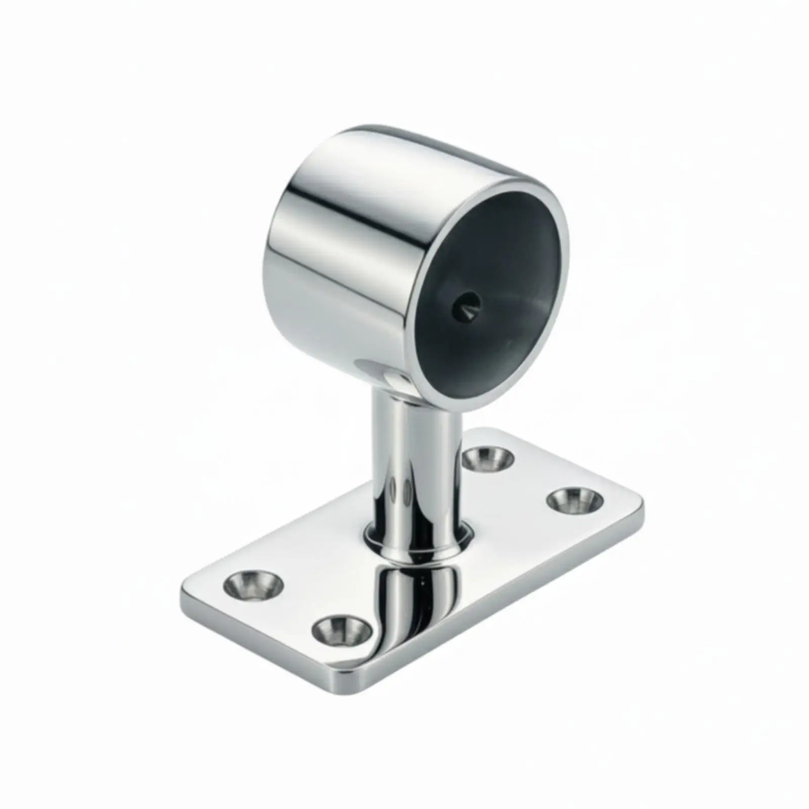 Handrail Bracket with Rectangular Base Stainless Steel 316 Grade Handrail Bracket Polished Rail Fitting fit Yacht Builders, Boat