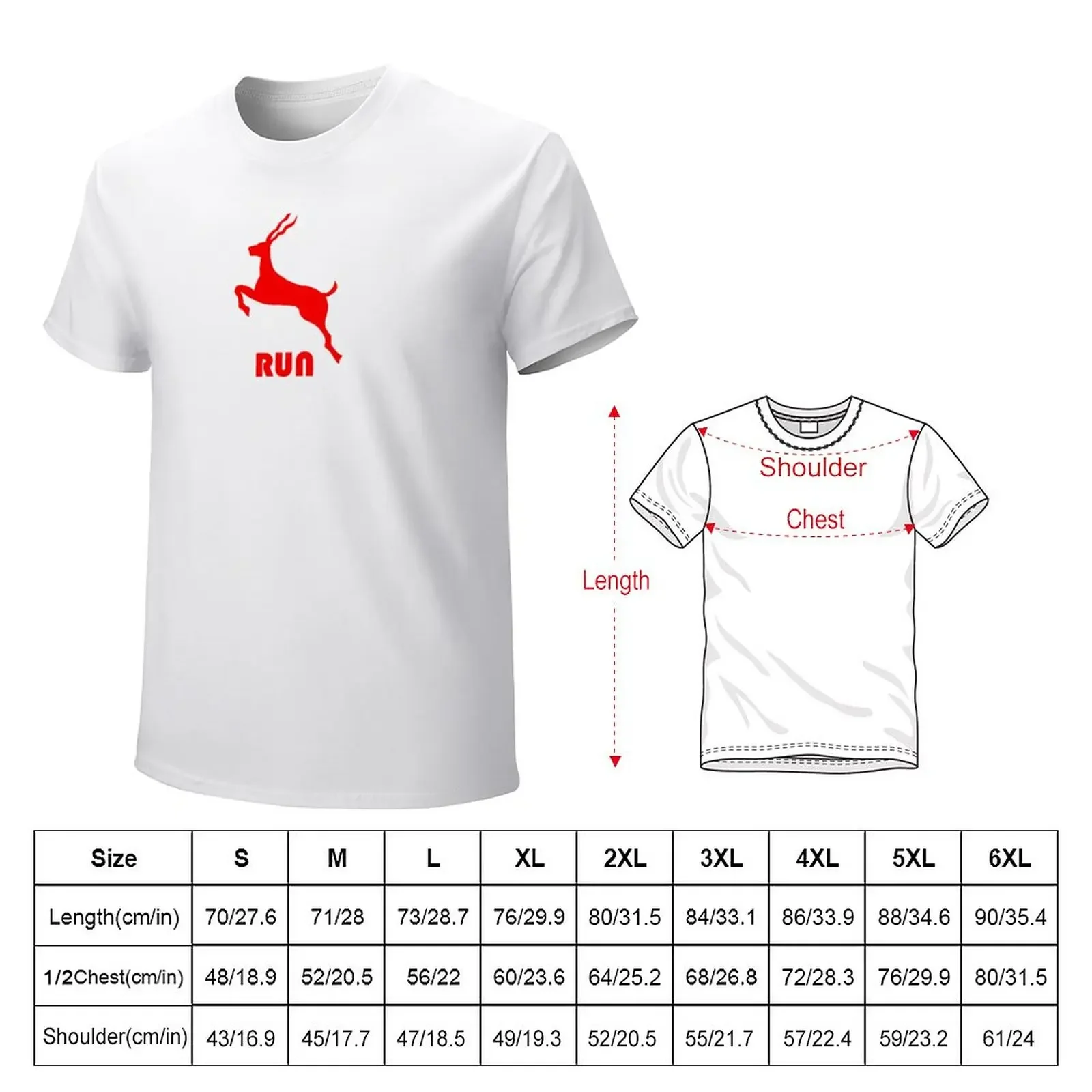 Antelope Red T-Shirt customs design your own korean fashion fruit of the loom mens t shirts