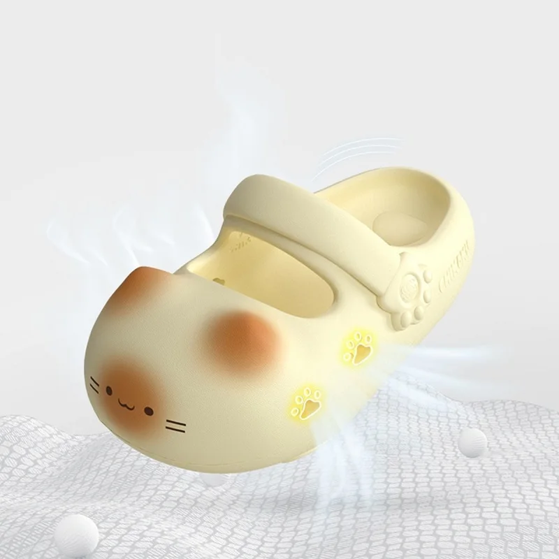 New Anti-Slip Cat Paw Slippers Summer Clogs Woman Novelty Animal Designer Slides  Garden Shoes for Women Mary Jane EVA Slipper image 2
