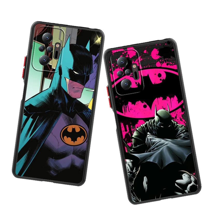 B-Batmans Joker Cartoon Cool Frosted Translucent For Redmi Note 13 12 12S 12T 11 11T 11E 10 10S 9 Pro Plus 5G Cover Capa Fundas