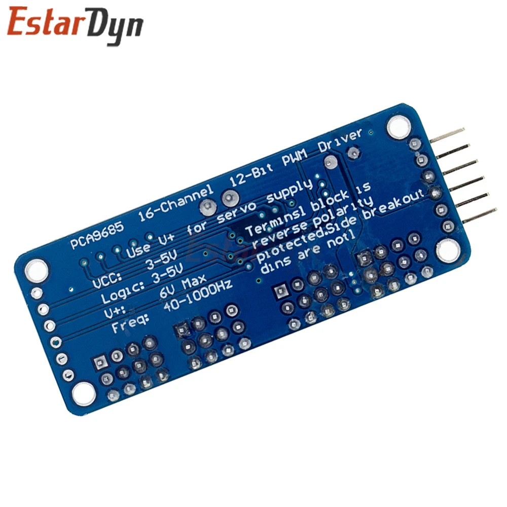 Estardyn PCA9685 16 Channel 12-Bit PWM Servo Driver I2C Interface Breakout Board Module for Raspberry Pi Robot