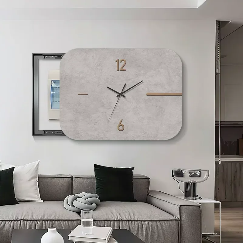Wabi Sabi Wind Meter Box Decorative Painting Clock Minimalist Advanced Sense Simple Distribution Box Cover Switch Wall Art