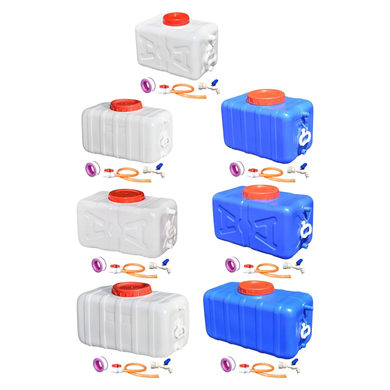 Portable Water Tank Leakproof Multifunctional Horizontal Storage Bucket for Camping Hiking Truck Household Watering Plants