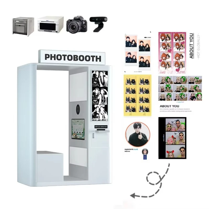 Instant Photo Machine Pavilion Photo Machine with Printer Booth
