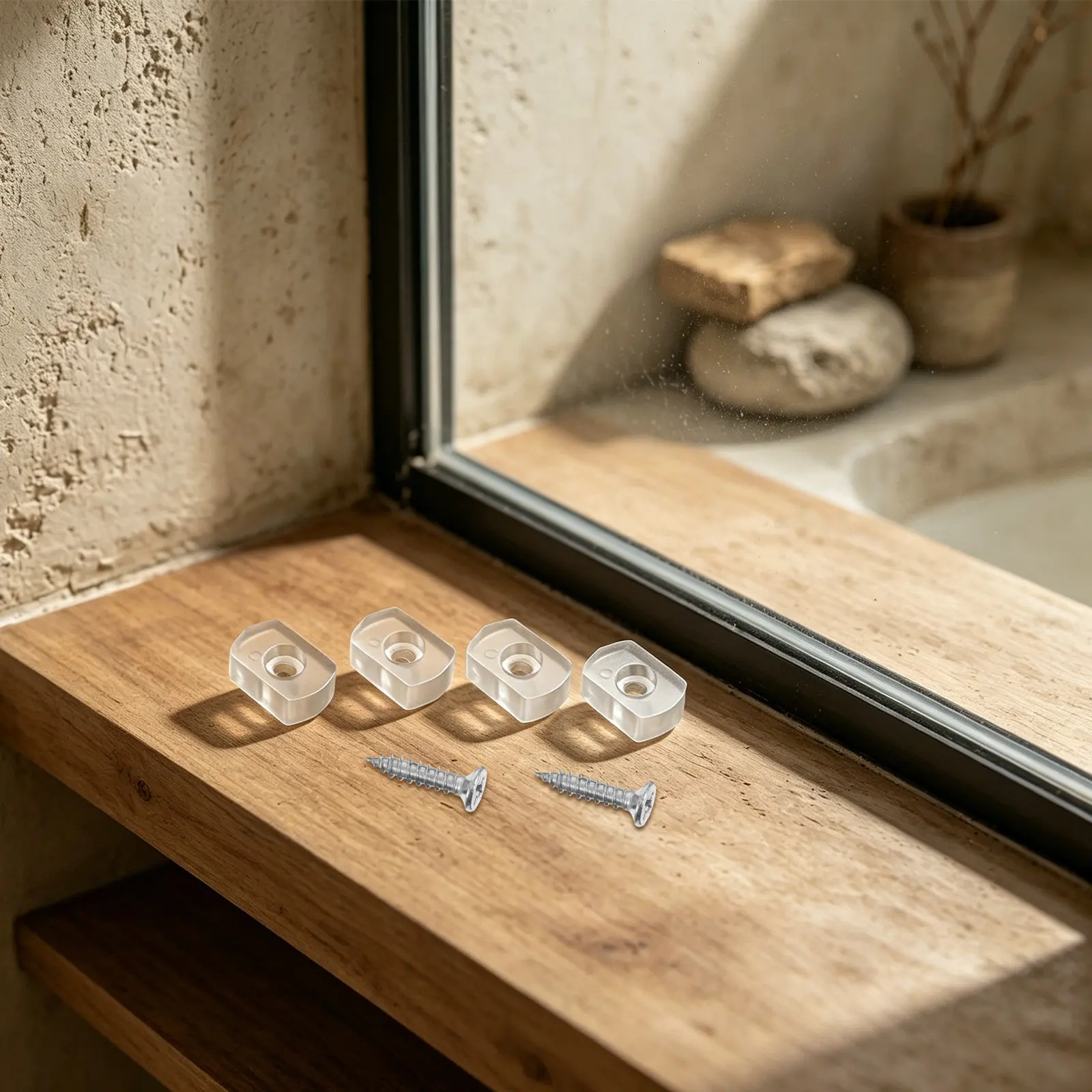 10Pcs Bathroom Anti-Collision Pads Sliding Door Clear Plastic Stopper Non-Slip Buffer Shower Glass Door Bumpers Tub Enclosure
