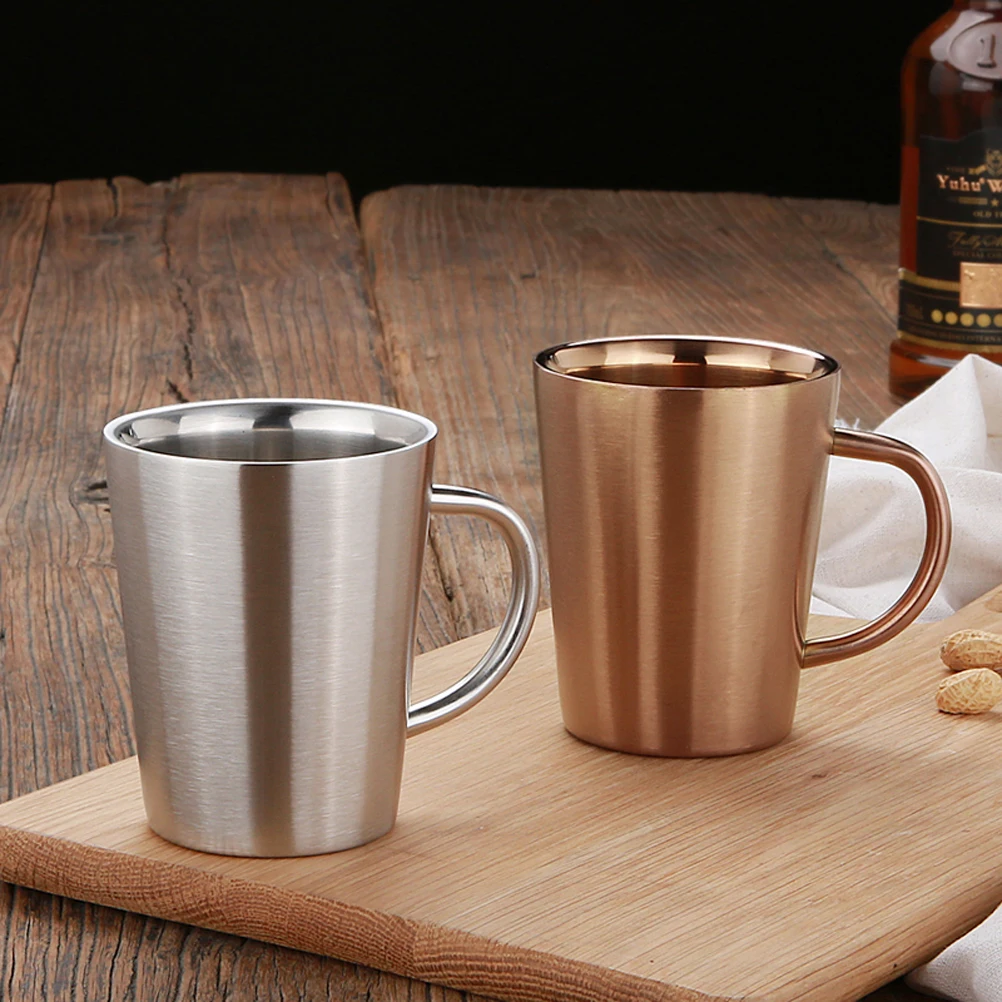 

304 Stainless Insulate Steel Coffee Mug Cup Vacuum Double Layer Insulated Cups with Lids