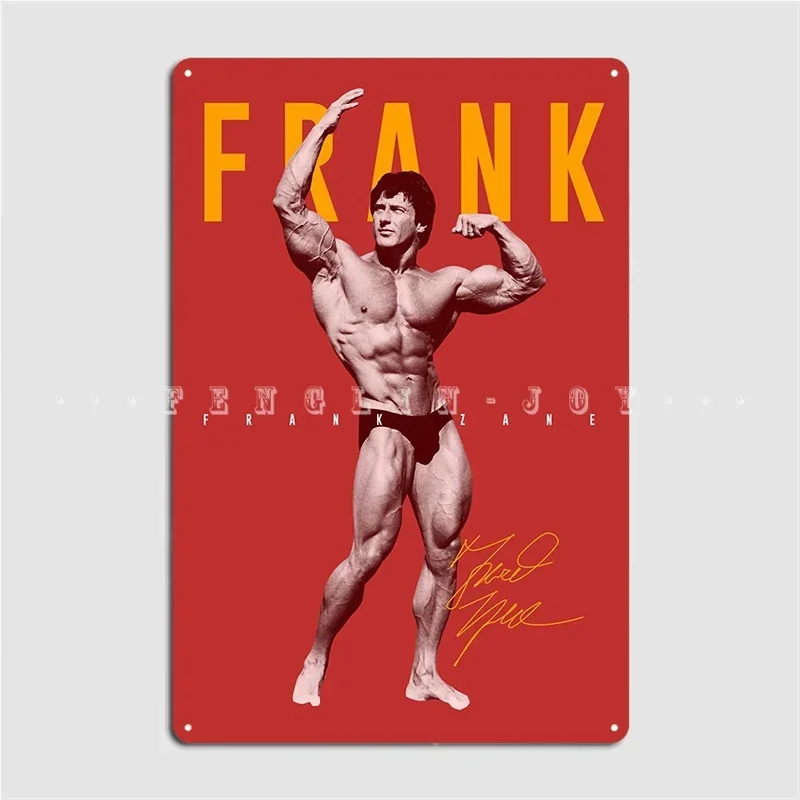 Фрэнк Зейн Бодибилдер Металлическая табличка Плакат Настенный декор Паб Гараж Классический жестяной знак Плакат