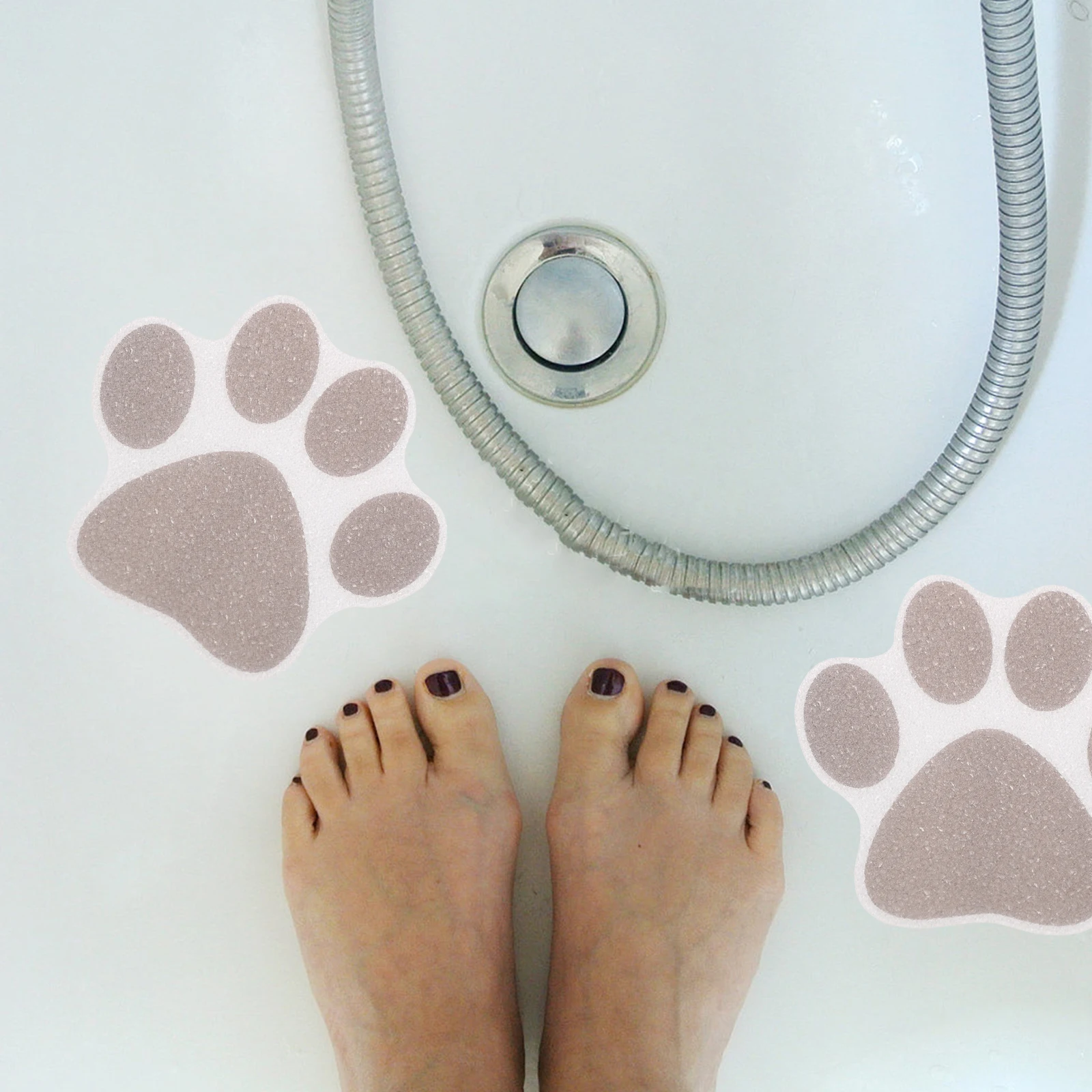 

10pcs Anti-Slip Paw Print Stickers Bathtub Shower Floor Adhesive Dog Bath Stairs Kitchen Pool Tiles Bathroom