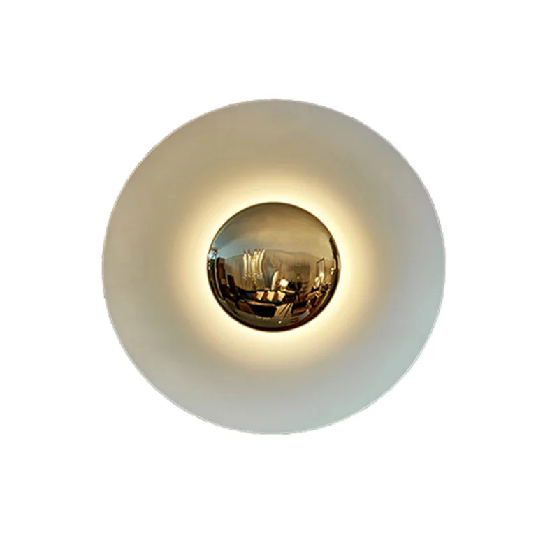 Modern Art Wall Light Luxury Designer Sconce Porch Bedroom Bedside Decor Round Kitchen Background Living Room UFO Creative Lamp