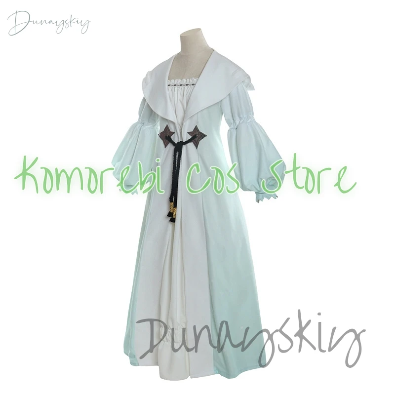 FF14 Crescent Moon Nightgown Cosplay Costume White Cute Dress Sleepwear Women Fancy Dress Suit Halloween Unifoerms Custom Made