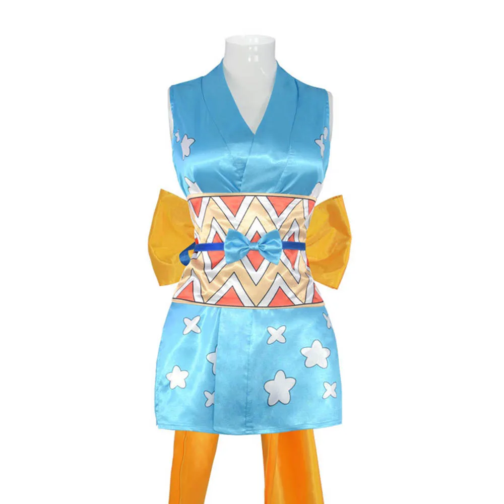 Disfraz de Anime de Wano Country Nami para hombre y mujer, vestido Kimono Sexy Nami, Peluca de disfraz de Halloween, accesorios de 6 piezas