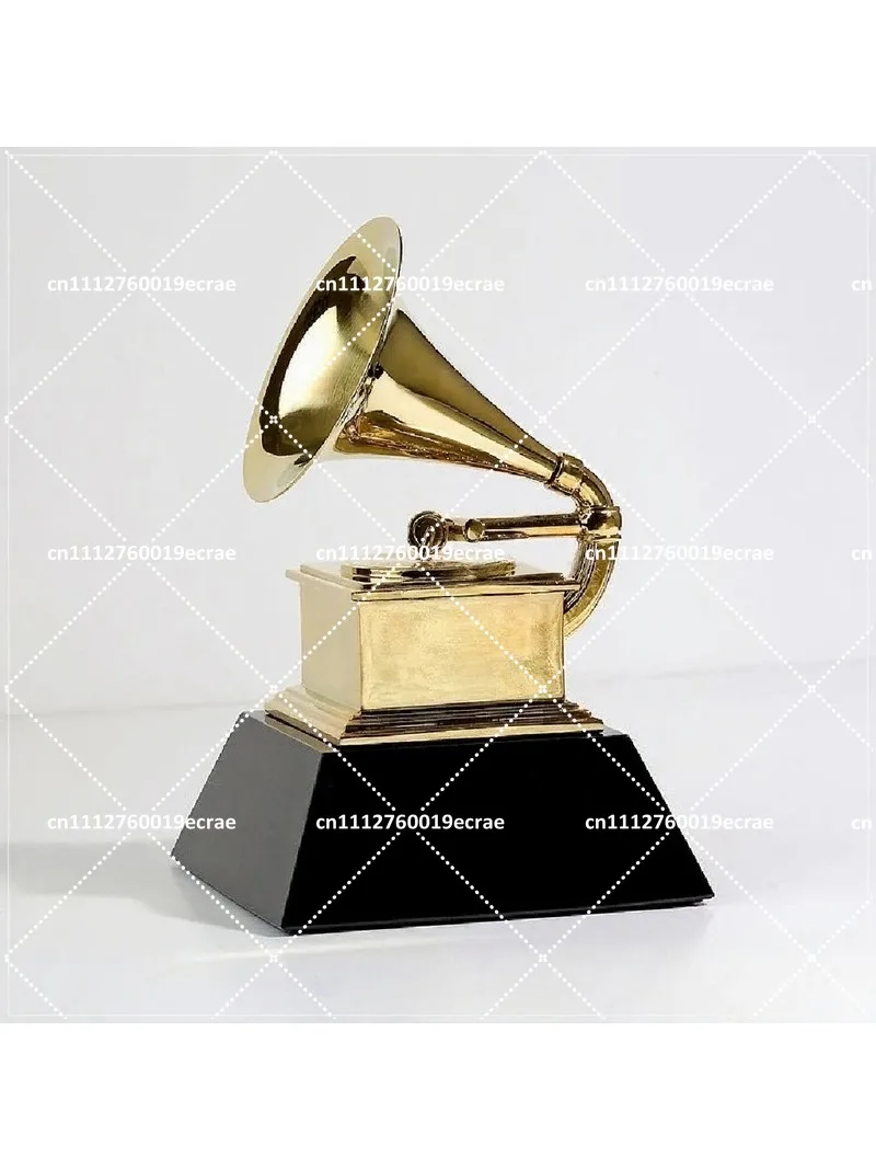 22.5cm Trumpet Trophy Music Award, Premium Alloy Musical Instrument Prize for Festival Competition