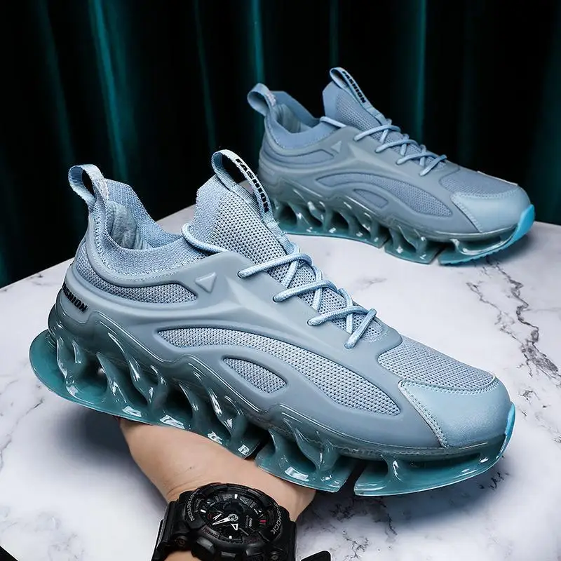 AJHL Breathable Woven Mesh Running Shoes Outdoor Shock-absorbing Sports Shoes Fashionable And Lightweight Blade Running Shoes