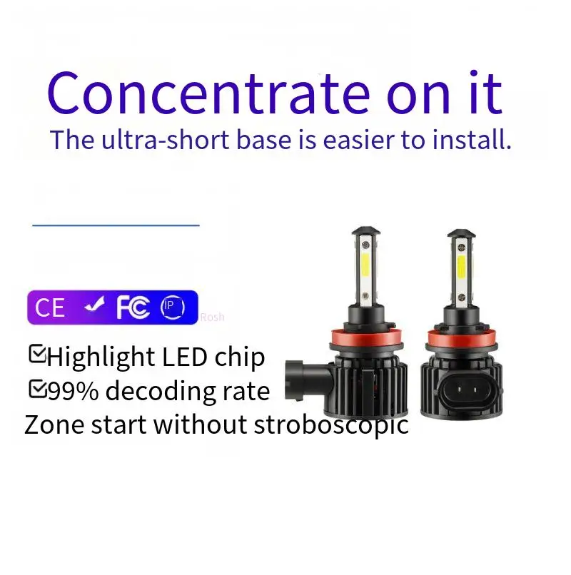 

9005 9006 HB3 HB4 H7 H11 H8 H9 LED Headlight Bulbs 36W 6000K 8000Lm Car Lamp Retrofit 12V 24V