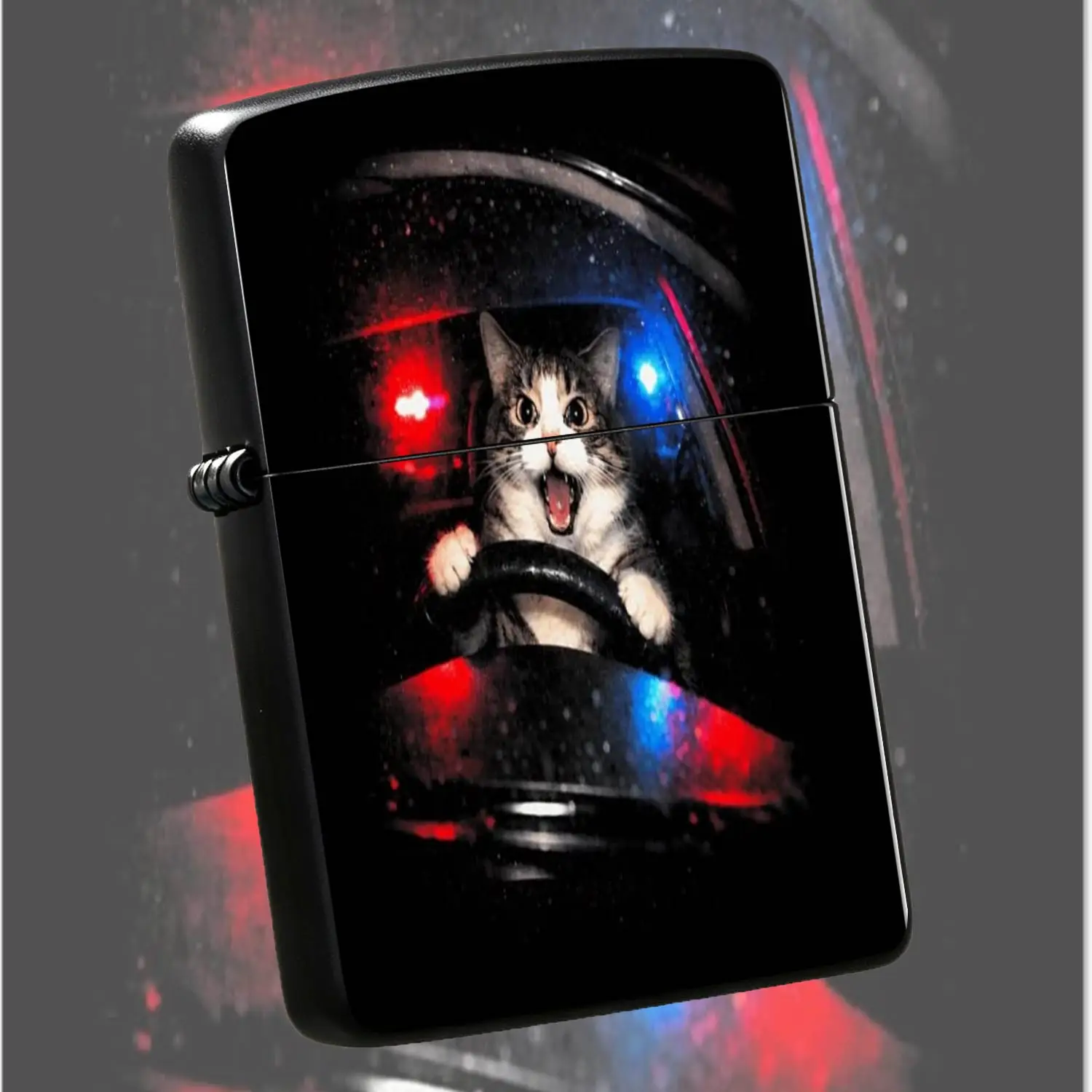 Funny Scared Cat Driving Car Print Lighter, Creative Cool Portable Accessory for Daily Carry, Perfect Novelty Gift for Friends for Casualand Daily Use A Humorous And Interesting Lighter A Humorous And Interesting Lighter