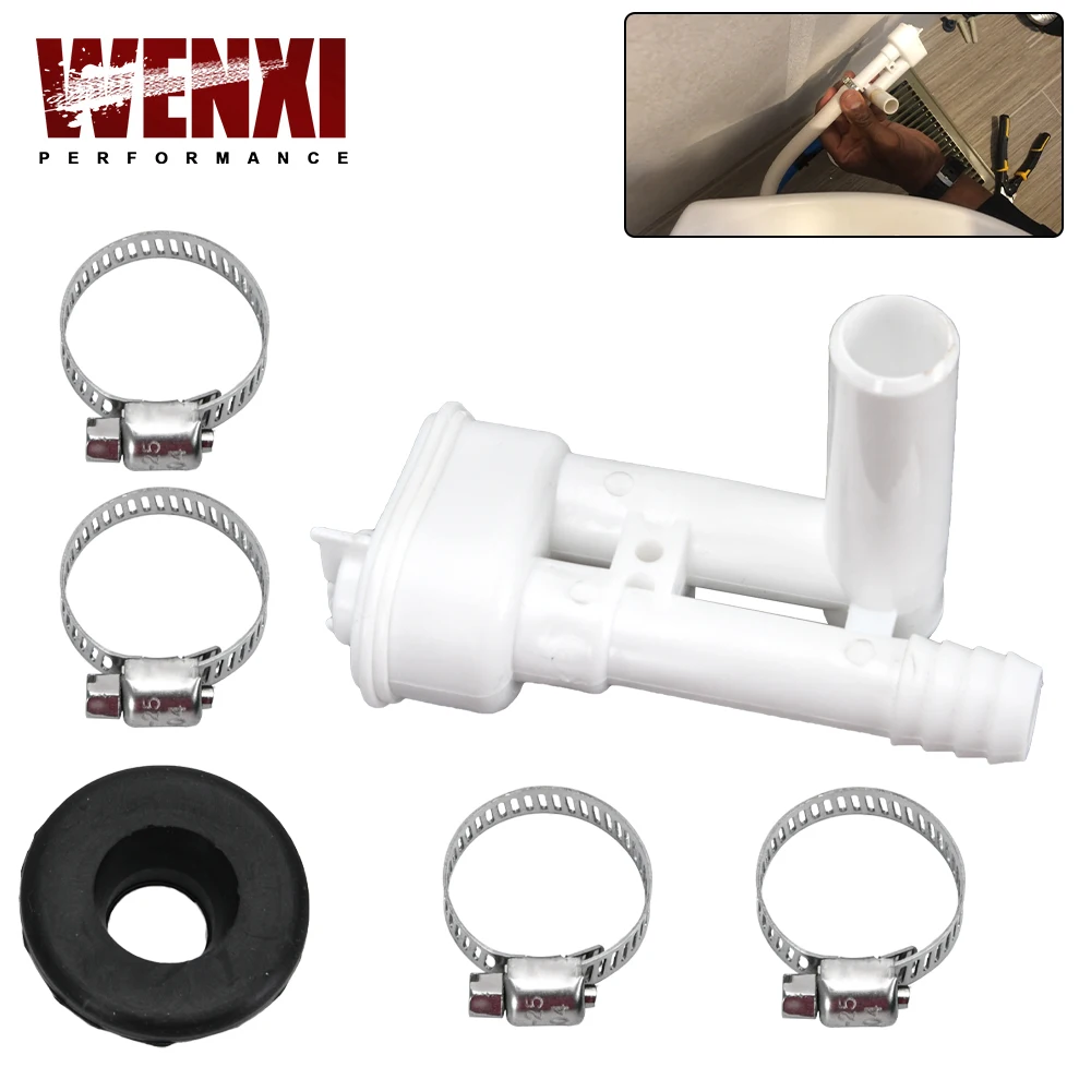 385316906 Vacuum Breaker Toilet Water Valve Kit Without Hand Sprayer Hook Up, For Dometic, Vacuflush, Traveler Toilets