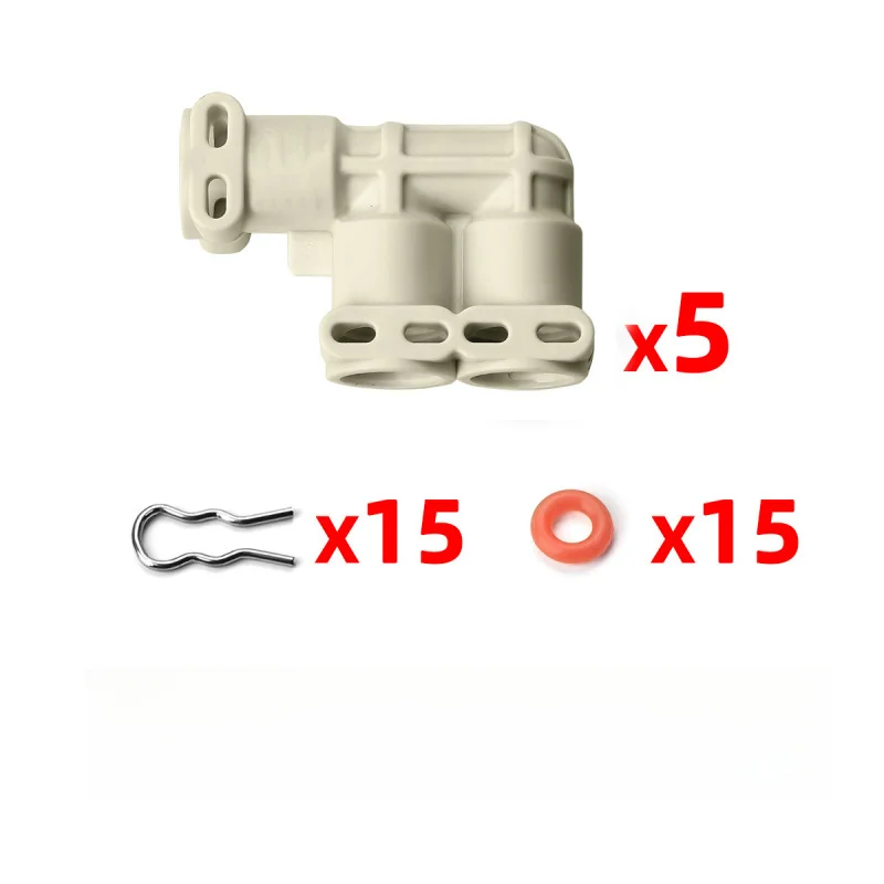 Coffee Machine F-Type Line Connector Replacement with Silicone O-Ring and Retaining Clip – Compatible with Jura