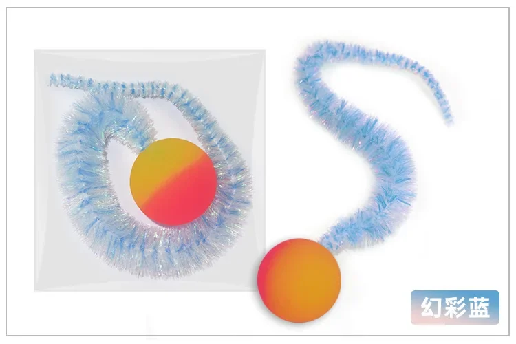 1/5/10PCS Cat interactive toys Tickle Cat Colorful bouncing ball Pet supplies Puzzle teasing indoor cat caterpillar elastic toy