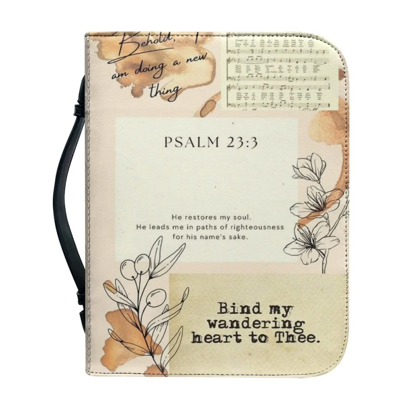 For I Know The Plans I Have For You Personalized Print Church Bible Cover Case PU Handbags Study Book Holy Storage Boxes For Men