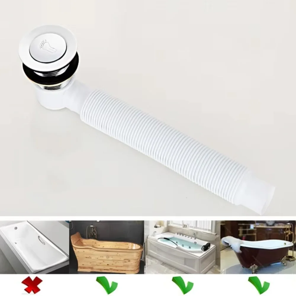 Spring up Bathtub Drain Filter Strainer Waste Finished Drainer for Bathroom Shower Basin Sink - Bathroom Plumbing Accessory