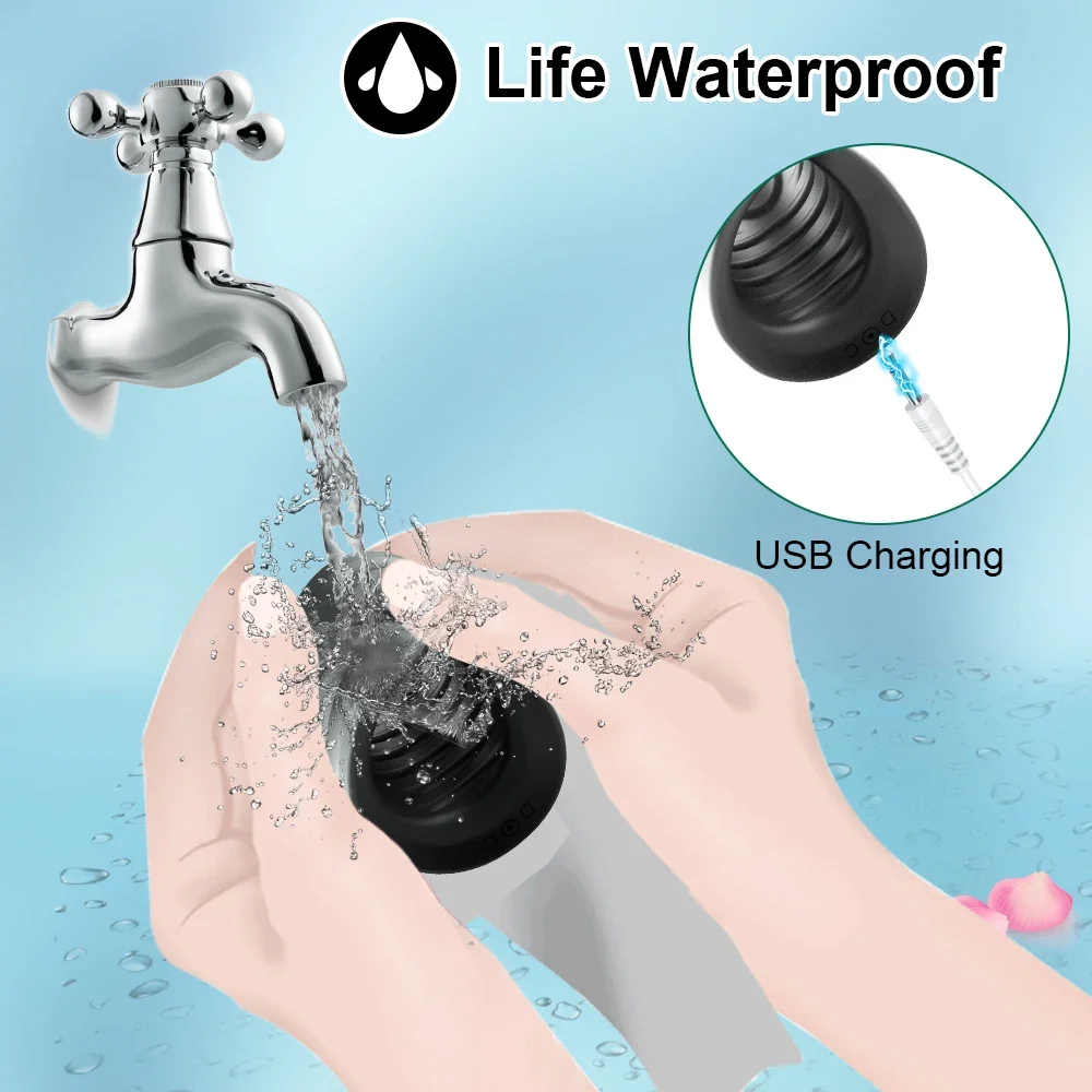 القضيب التدريب هزاز حشفة القضيب APP بلوتوث ذكر الاستمناء حشفة محفز مدلك هزاز الجنس لعب للرجال الكبار #5