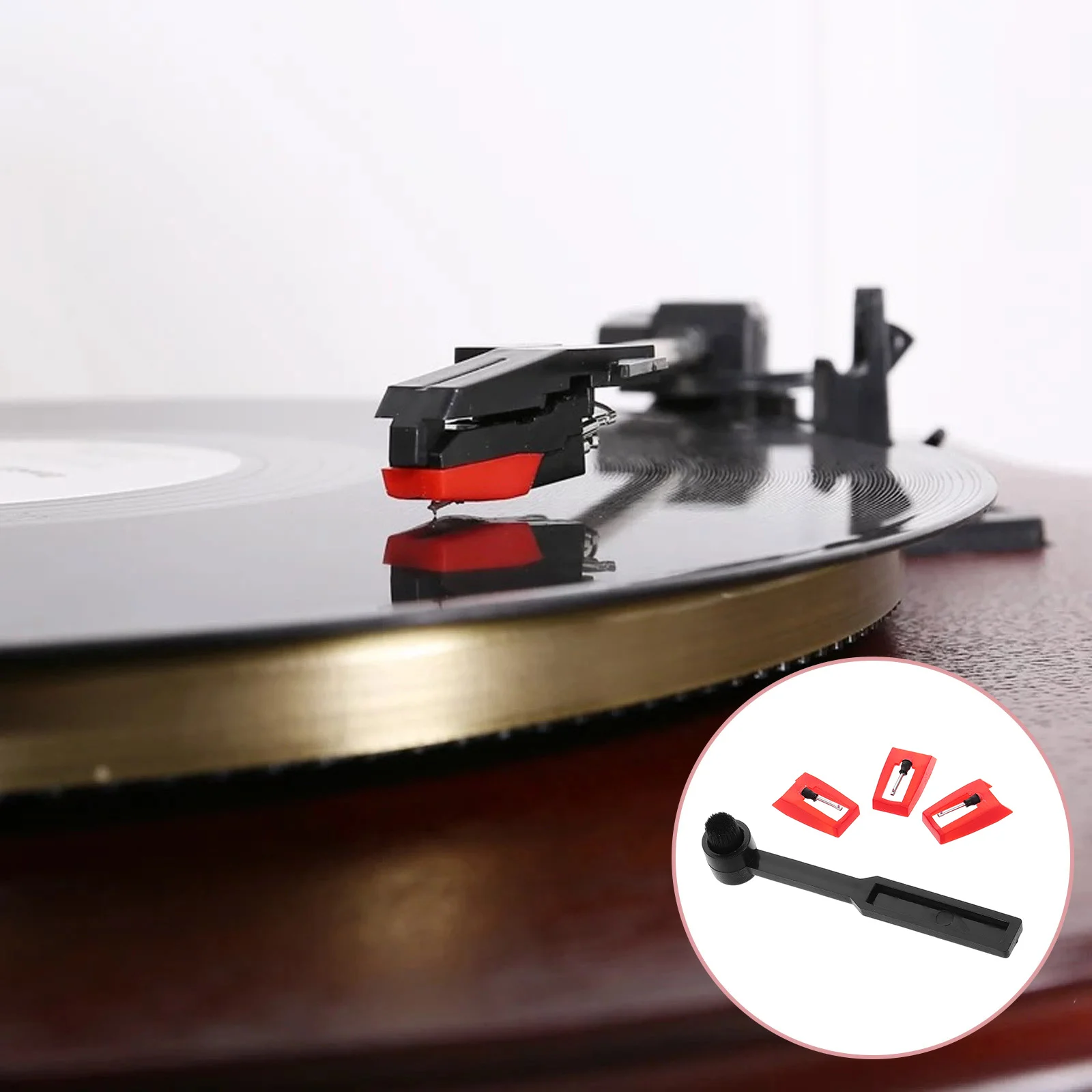 

Record Cleaner Brush Phonograph Needle Replacement Pin Vinyl Needles with Parts