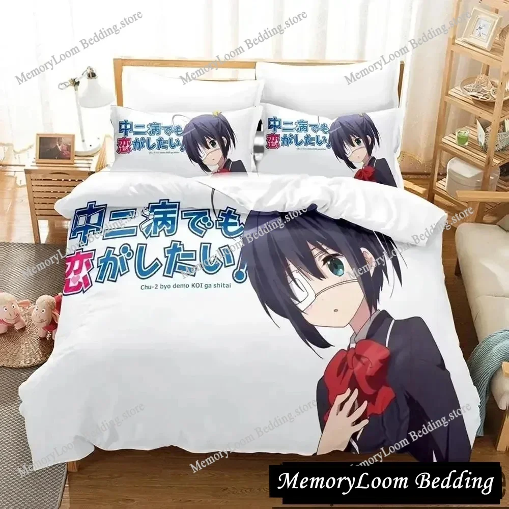 

Love, Chunibyo & Other Delusions Cartoon Poster Sheets Quilt Covers Bedding Dormitory Sheets Bedding Set Soft Warm Bedding Set