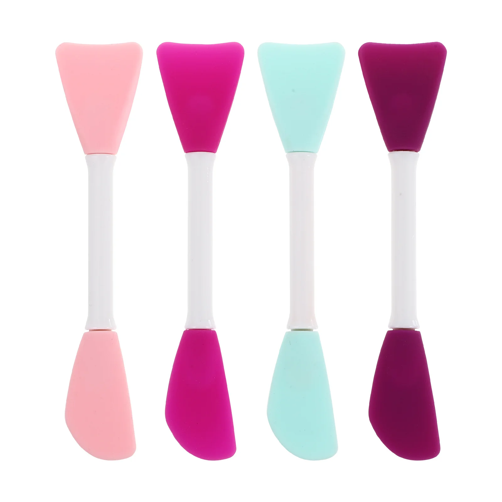4Pcs Face Mask Brushes Silicone Thin Layer Applicators Portable Facial Mud Mask Tools Beauty Supplies Travel Friendly