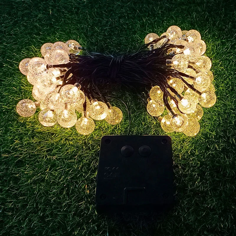 

Solar String Lights for Outside 50LEDs Crystal Globe with 8 Modes Waterproof for Garden Tree Patio Party Christmas Decorations
