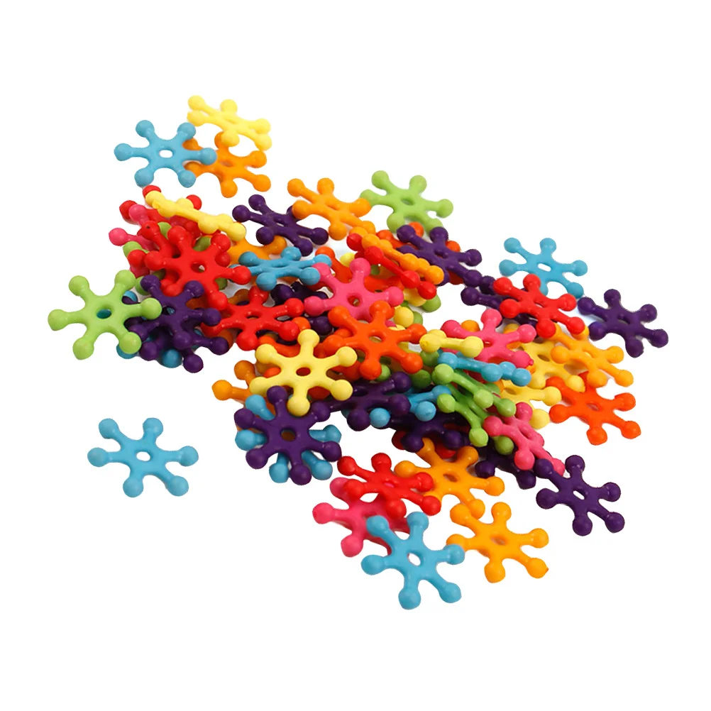 6100 Stück Perlenkomponenten, Schneeflockenmuster, gerades Loch, einfaches Gewinde, DIY-Projekte, kreatives Lernen für Kinder, Bastelbedarf